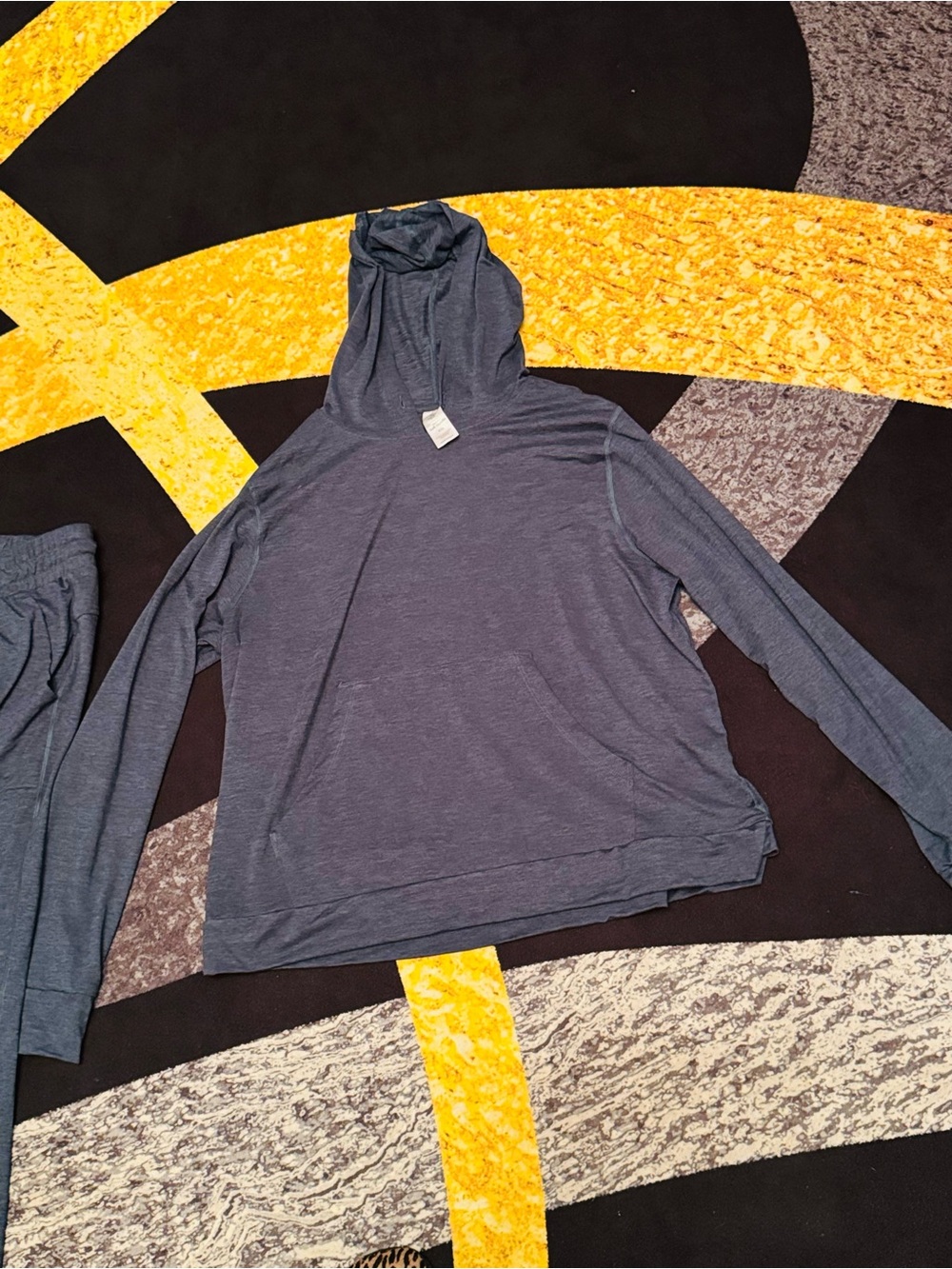Lightweight Hooded Pullover Top & jogger in Slate Teal